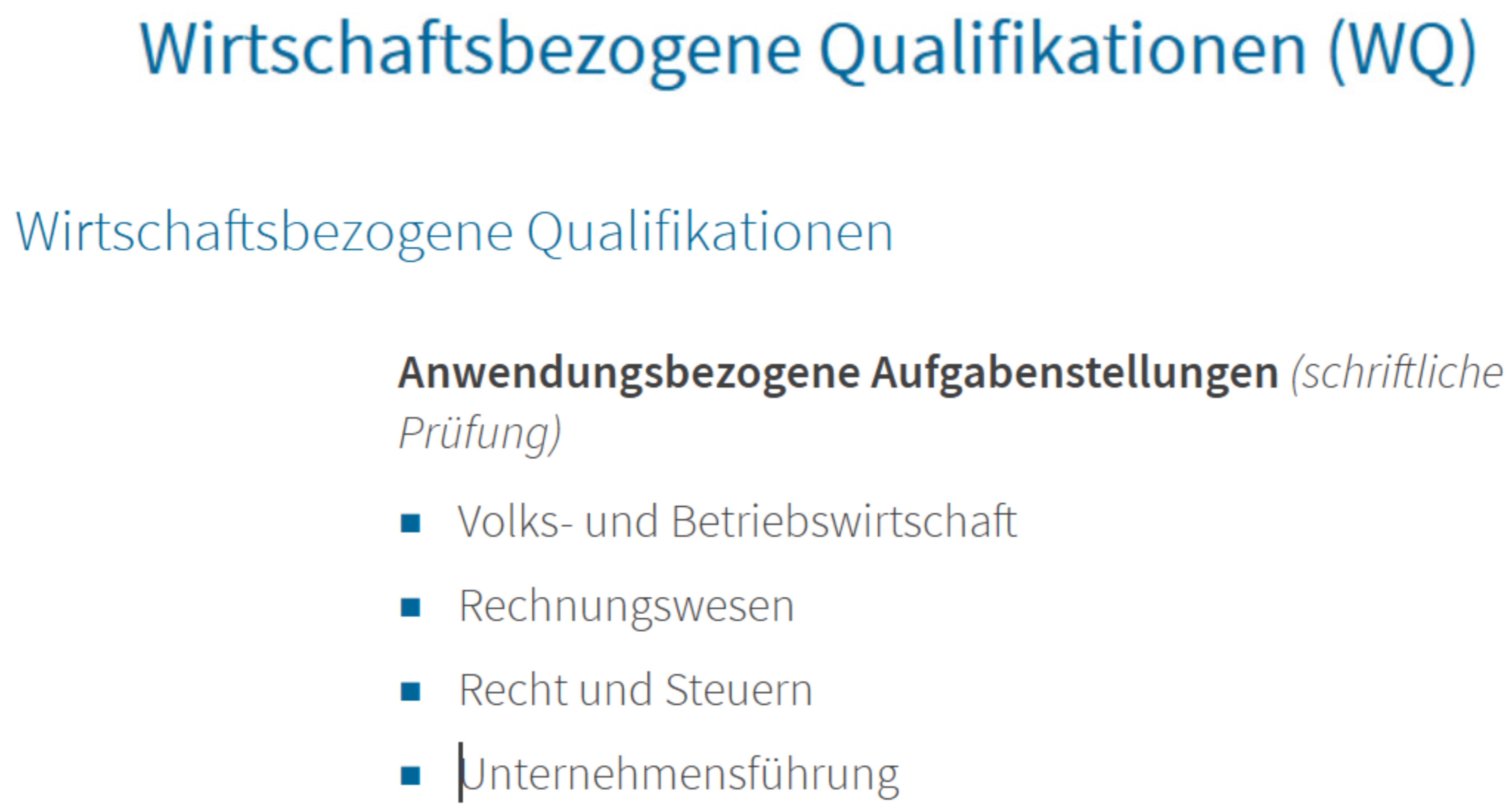 Wirtschaftliche Qualifikation