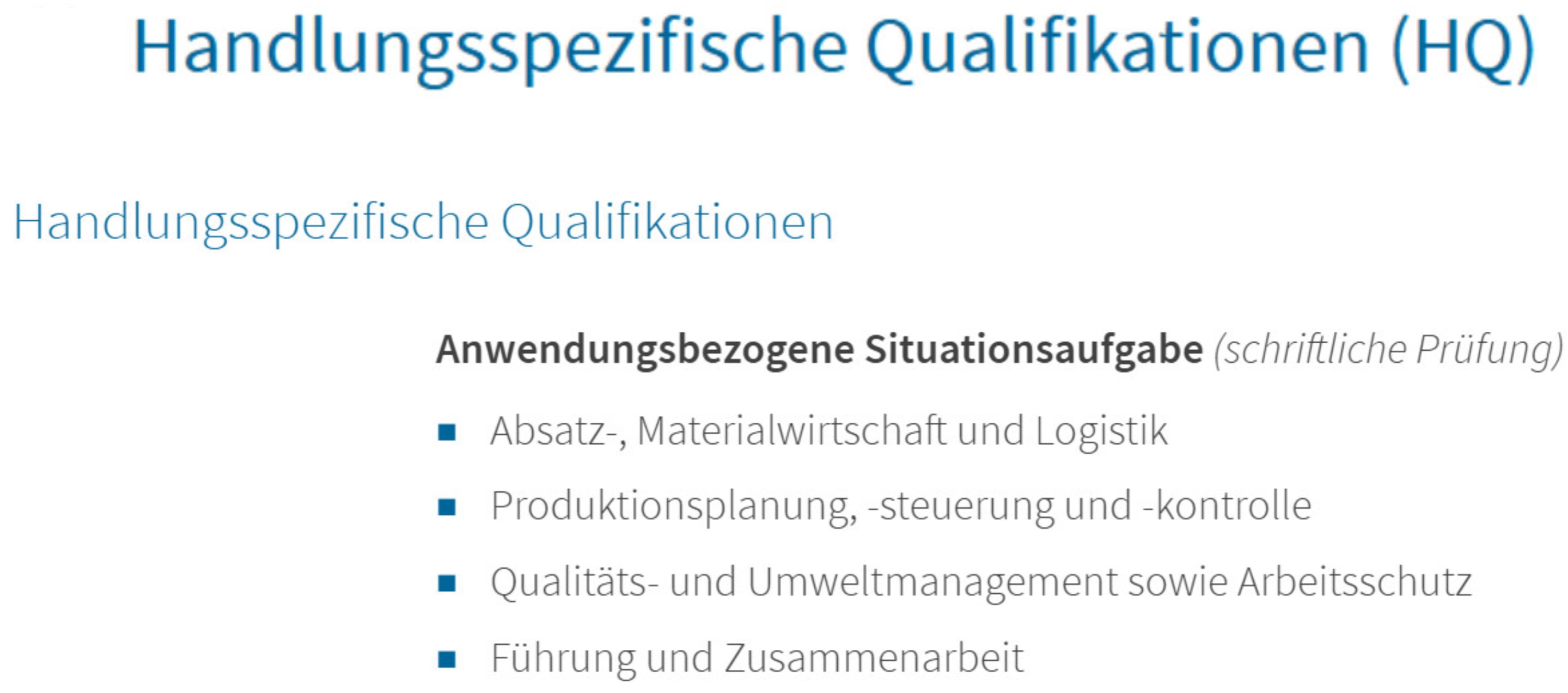 Handlungsspezifische Qualifikation